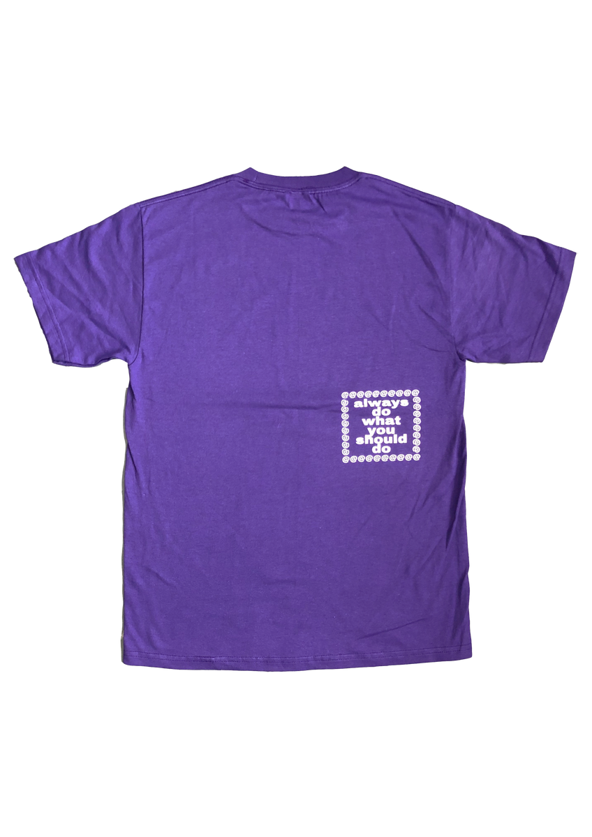 always do what you should do TシャツM always oval purple t-shirt – always do what you should do
