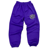 rel@xed embroidered purple jogger