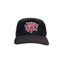 nylon @ sun cap - black/red