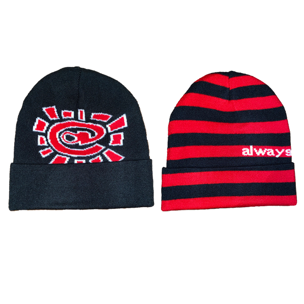 black / red reversible cuff beanie – always do what you should do black / red reversible cuff beanie – always do what you should do