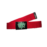 red silk screen belt