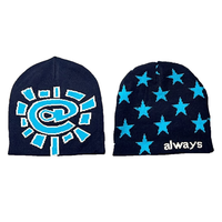 reversible no cuff beanie - @sun with stars