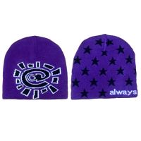 purple star reversible no cuff beanie – always do what you should do purple star reversible no cuff beanie – always do what you should do