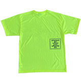 keychain tshirt - safety green