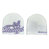 always script beanie - white/purple