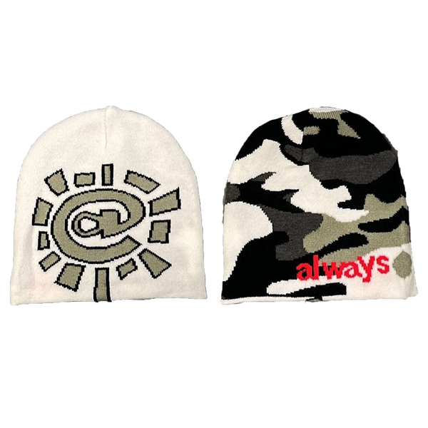 帽子 always do what you should do beanie purple star 帽子 always do what you should do beanie purple star