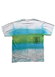 turtle hand dye t-shirt blue green