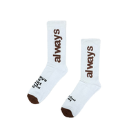 always up sock brown/white