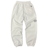 rel@xed embroidered white jogger