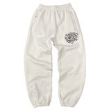 rel@xed embroidered white jogger