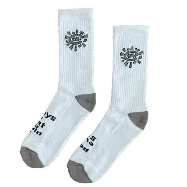 white / silver @sun sock