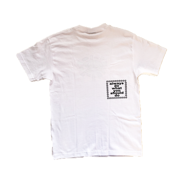pink oval t-shirt white – always do what you should do pink oval t-shirt white – always do what you should do